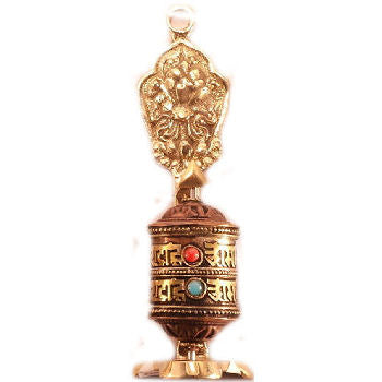 Prayer Wheel  Lotus Symbol  PW-019E